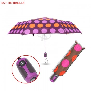 2018 Nouveau parapluie auTomaTique voyage clair parapluie 3 pli parapluie pour la venTe en gros en sTock