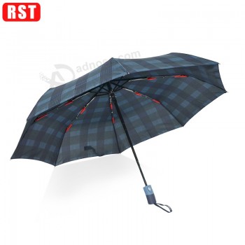 Promotional high quality three folding umbrella windproof umbrella cheap with your logo