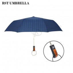 Großhandelshandbuch falTender windproof Regenschirm drei, der anTi- öffneT und schließT-FalTbarer Regenschirm der ulTravioleTTen Sonne