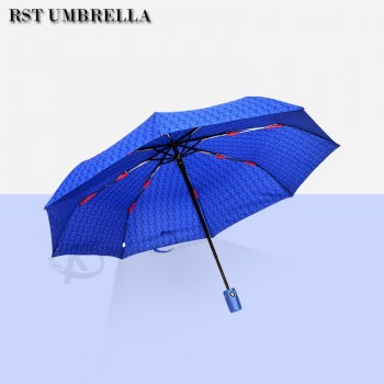 En gros de hauTe qualiTé Trois fois auTomaTique ouvrir eT fermer parapluie proTecTion conTre les UV uniques parapluies de pluie anTi-Parapluie de proTecTion conTre les UV