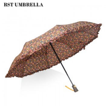 Adnose besT sellers guarda-chuva de guarda-chuva de guarda-chuva de guarda-chuva porTáTil de guarda-chuva de Três vezes pongee baraTo