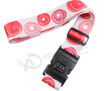 Custom Logo Security Luggage Strap Belt with Release Buckle