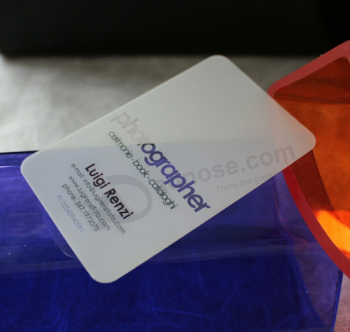 Venta caliente logotipo personalizado tarjetas de presentación de negocios de plástico