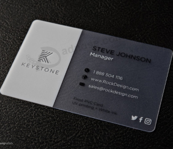 Transparent pvc business card Hot stamping pvc business card