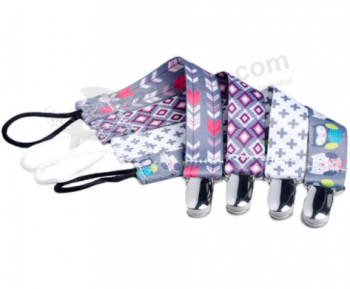 Multi Pattern Customized Portable Baby Pacifier Holder Clips