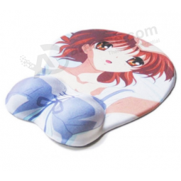 Logo Printed Rubber Mouse Pad with Wrist Rest