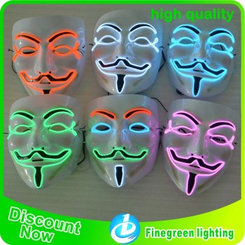 Festival decoration el sound activated led mask/el mask