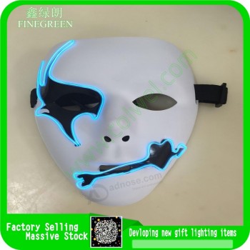 Led Light Up Party Supplies Half Skull Led halloween Mask Custom