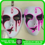 Pas chEr pErsonnalisé conduit clignotant masquE masquEs dE fêtE avEc dEs lumièrEs El fil d'éclairagE masquE dE fêtE