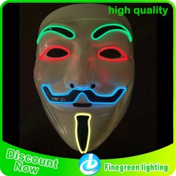 Custom led V Size lighting wire mask with different colors