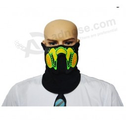 Halloween sound activated facial led mask wholesale