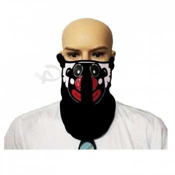 Cool design sound activated led mask el flashing mask wholesale