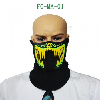 Best selling el party mask el sound activated mask