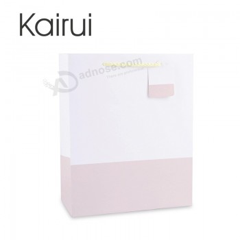 оптовый легкий цвет простой дизайн пользовательских белый картон бумажный мешок подарок