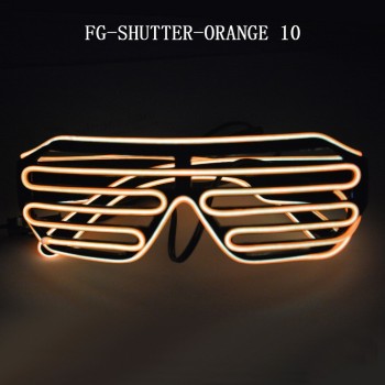 оранжевые световые светодиодные очки затвора подсвечивают мигающие очки для украшения