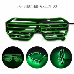 Club amazing plastic EL wire flashing 3D glasses
