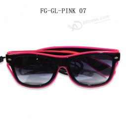 ピンクの明るいホットエルシャッターメガネを点滅アイウェア卸売