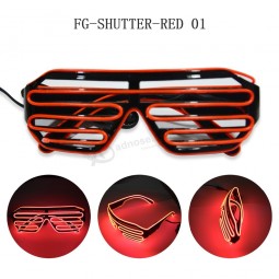 Wholesale led sound active sunglasses in red light