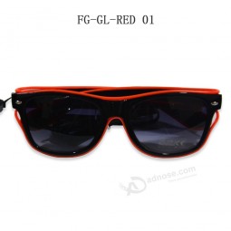 Wholesale red color sound activated sunglasses for festival