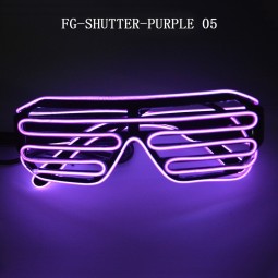 colorful kids adults flashing party led glasses in purple light
