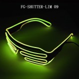 2018 Plastic el wire Shutter Shades Party el sunglasses