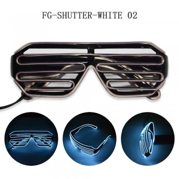 Cool Party Sound Actived Plastic Flashing Led Shutter Glasses
