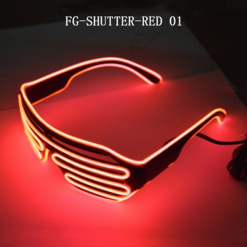 electroluminescent EL shutter glasses in red light