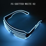 White light el light up shutter eyeglasses, flashing eyeglasses