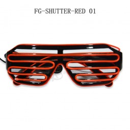 красный затвор светодиодные очки событие партии поставки мигающие светодиодные пластиковые очки