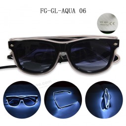 New arrival usb charge el wire glases ,el lighting up glasses