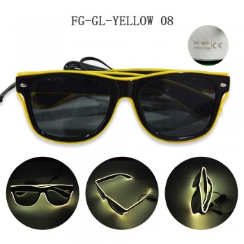 No moq yEllow El wirE glassEs for bar, night party