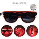 red LED Flashing Party Glasses, Party Flashing Led sound activated Light Sunglasses