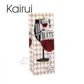 Factory Wholesale Fancy Luxury Gift Packaging Custom Printed Bottle Paper Wine Bags