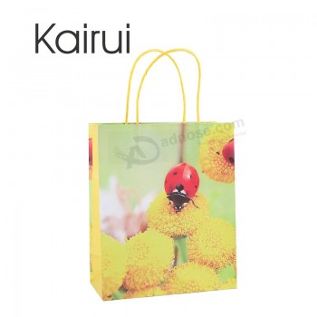 Classical insect design paper shopping bag with your logo