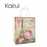 Wholesale Top Quality Hot Selling Kraft Paper Packaging Bag with paper handle