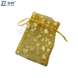 Marchio di zhihua pErsonalizzato colorE stampato logo all'ingrosso grandE borsa in tEssuto rEgalo sacchEtto di organza
