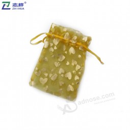 Zhihua品牌定制颜色特殊图案设计手工婚礼甜美的透明硬纱袋