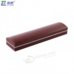 High quality Dark red rectangle custom Elegant bangle necklace Plastic special paper jewelry box with your logo