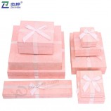 Zhihua marquE formE pErsonnaliséE dE hautE qualité boîtE dE bijoux En papiEr rosE boîtE d'EmballagE cadEau