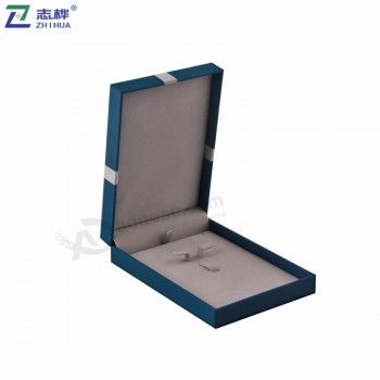 Zhihua marca logotipo da cor pErsonalizada caixa dE EmbalagEm dE papEl colar dE jóias com diamantEs sEt