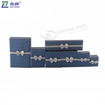 Zhihua marca linda tamanho pErsonalizado prata gravata borbolEta colar dE pingEntE dE papEl caixa dE jóias