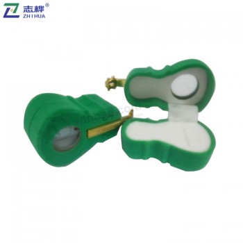 Zhihuaブランドかわいい小さなイヤリングの宝石箱緑のギターの形のリングボックス