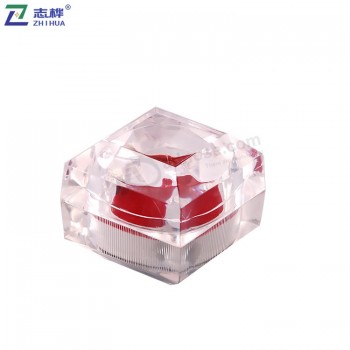 Zhihuaブランド高品質のカスタムロゴサイズクリアプラスチックロマンチックなプラスチック製のストレージ正方形の梱包箱
