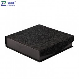 Wholesale customied best Handmade Customized organza Logo black paper jewelry set packing box with your logo