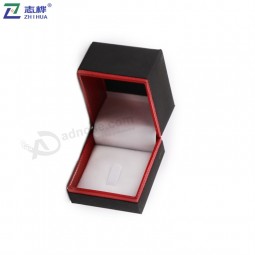 Wholesale prices custom square packaging leatherette paper material black jewelry box with your logo