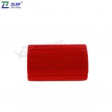 Wholesale hot sale fashion fancy Horizontal stripes plastic flocking double ring box with your logo