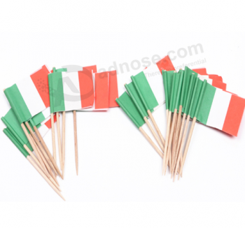 China bamboo toothpick factory custom toothpick flag