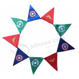 Outdoor mini triangle flags polyester string flag