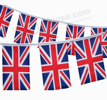 Hot selling mini UK pennant flags bunting flag