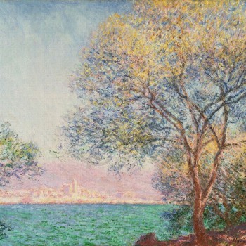NO,F010 Antibes in the Morning, Monet Famous Painting,Drawing Room Decorative Picture，Dining Room Painting，European Landscape Oil Painting